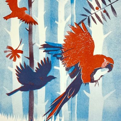 Anja Tchepets, Wald, 37,5 x 28,5cm, Risografie