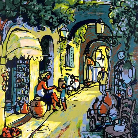 Michael Leu, Frühling in Capri, Serigrafie, 56,5 x 40,5 cm