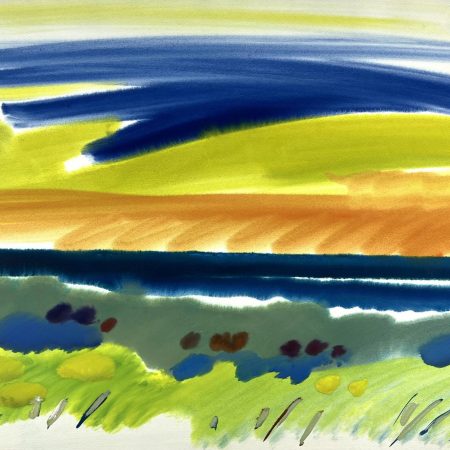 Siegward Sprotte, Beginnender Tag, Gouache auf Bütten, 51 x 73 cm