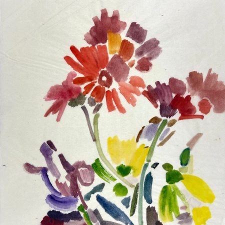 Siegward Sprotte, Im Garten, Aquarell auf Japanpapier, 37,6 x 28,3 cm